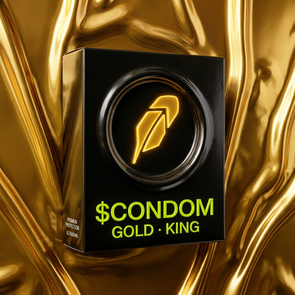 $CONDOM Gold King packaging box — 3D latex edition
